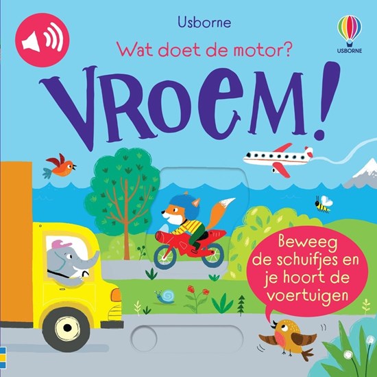 Geluidenboek: Wat doet de motor? Vroem 3+