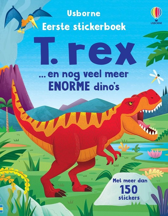 usborne Eerste Stickerboek T.Rex En Nog Veel Meer ENORME Dino's 