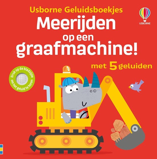 Geluidenboek: Meerijden op een Graafmachine! 1+