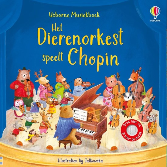 usborne Geluidenboek het Dierenorkest Speelt Chopin 2+
