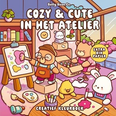 Kleurboek: Cozy & Cute in het atelier 