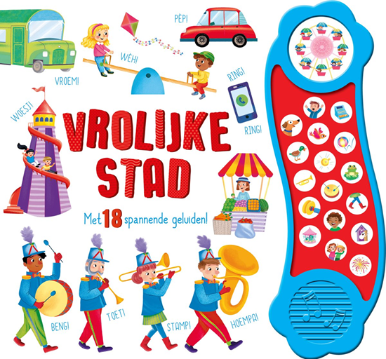 rebo Karton Geluidenboek Vrolijke Stad 3+ 