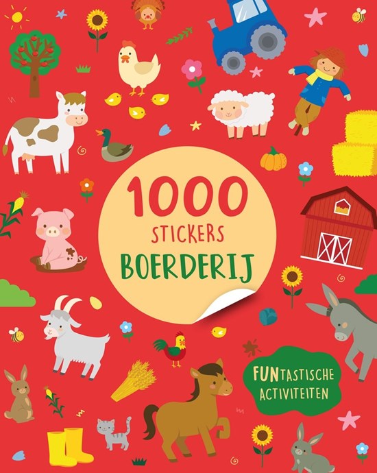 rebo Stickerboek A4 Formaat Boerderij met 1000stickers 3+