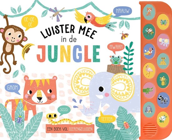 Rebo Geluiden Kartonboek Luister Mee in de Jungle 2+ 