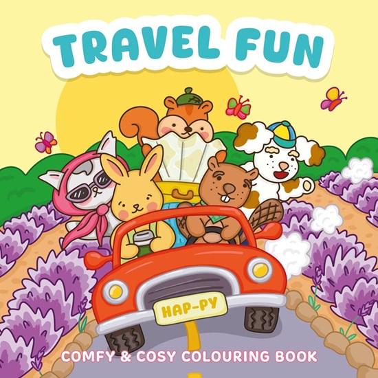 rebo TRAVEL FUN Comfy & Cosy Kleurboek 24x24cm 64 Pagina's 6+ 