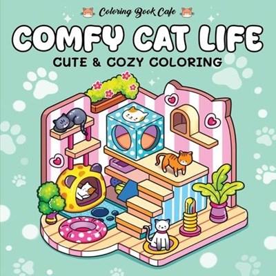 Kleurboek: Comfy Cat Life 72 pagina's 6+