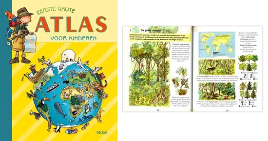 ddeltas Eerste GROTE Atlas voor Kinderen boek 