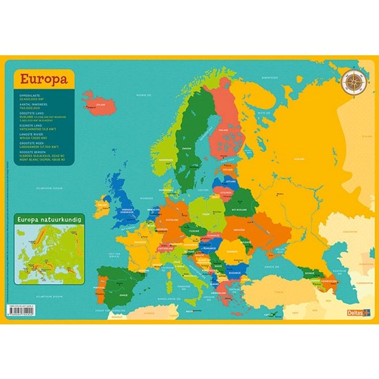 deltas Educatieve Onderlegger/Placemat Europa kaart