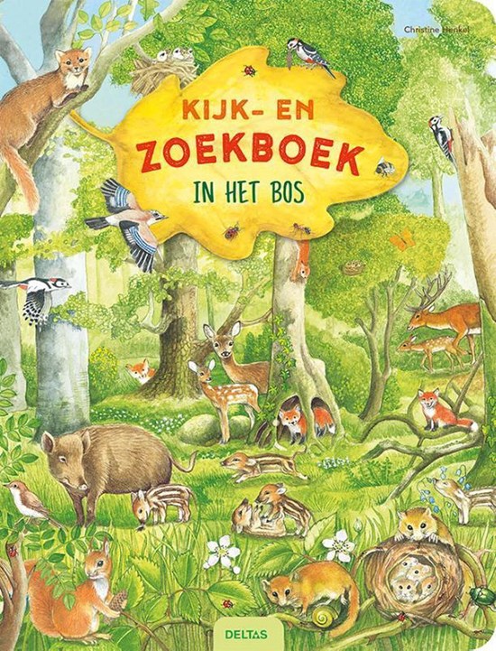 deltas GROOT KARTONBOEK KIJK en ZOEKBOE IN HET BOS 