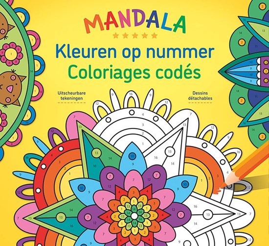 deltas Mandala Kleuren op Nummer met Uitscheurbare Tekeningen 