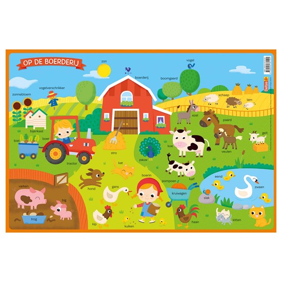 deltas EDUCATIEVE ONDERLEGGER/PLACEMAT  OP DE BOERDERIJ