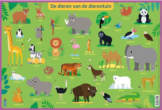 Deltas Educatieve onderleggers De dieren van de dierentuin