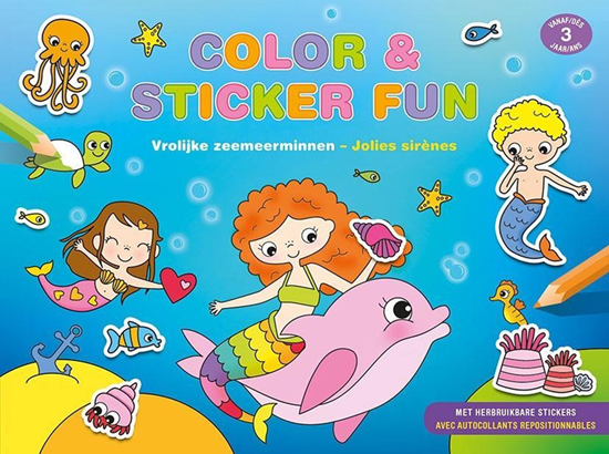 deltas Color & Fun Sticker Fun Vrolijke Zeemeerminnen 3+ 