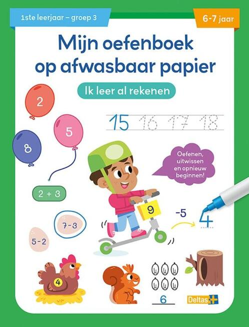Deltas Mijn oefenboek op afwasbaar papier Ik leer al rekenen (6-7 j.)