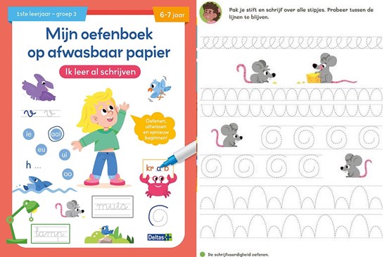 deltas Mijn Oefenboek Ik Leer Al Schrijven (6-7jaar) op Afwasbaar Papier 