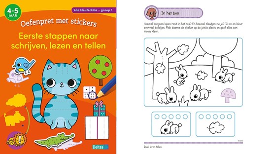 deltas Oefenpret met Stickers Eerste Stappen naar Schrijven,Lezen en Tellen (4-5jaar) 

lezen en tellen (4-5 jaar) 