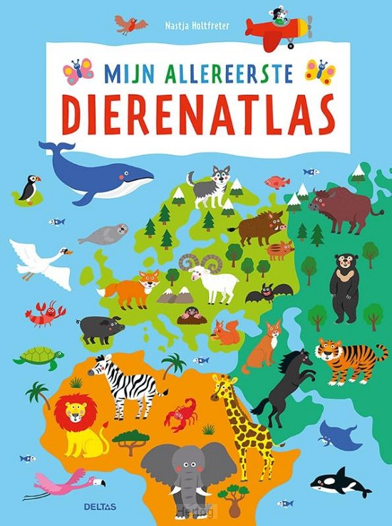 deltas GROOT Kartonboek Mijn Eerste GROTE Dieren Atlas