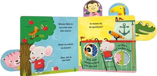 deltas Kartonboek Muisje Mini Zoekt zijn Mama (trekboekje) 