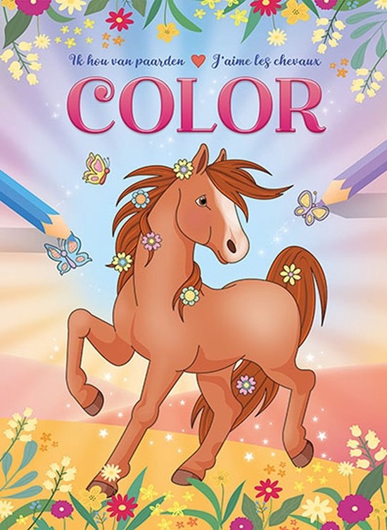 deltas Ik Hou van Paarden Color Blok met Uitscheurbare Kleurplaten 
