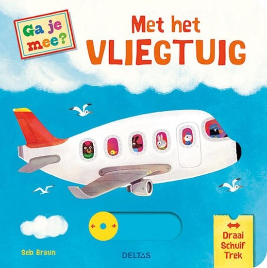 deltas Kartonschuifboek Ga je Mee ? met het Vliegtuig 