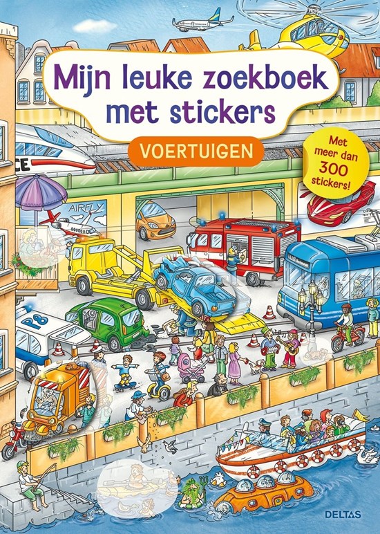 Deltas Mijn leuke zoekboek met stickers - Voertuigen 4+