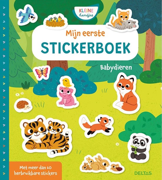 Deltas Kleine Handjes - Mijn eerste stickerboek Babydieren 3+