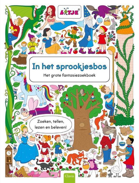 clavis Groot Kartonboek in het Sprookjesbos het GROTE fantasiezoekboek