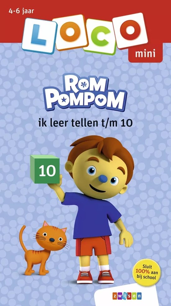 mini Loco Rom PompoM Ik Leer Tellen t/m 10 4+ 