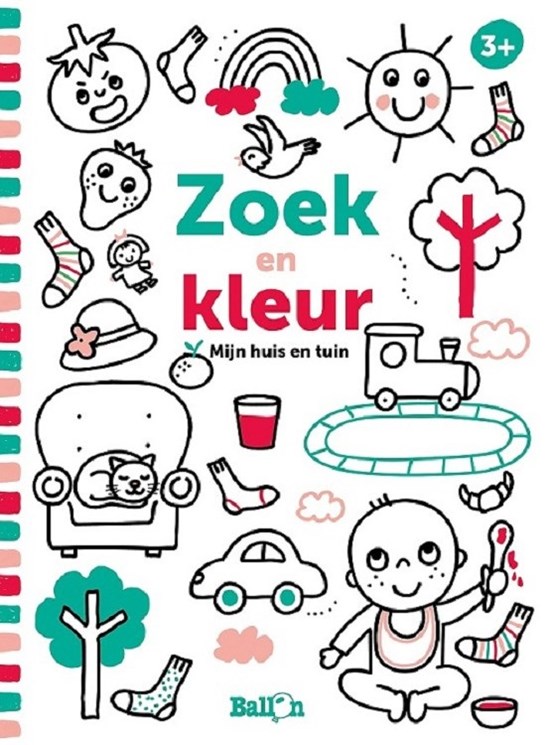 de ballon ZOEK en KLEUR MIJN HUIS en TUIN 3+