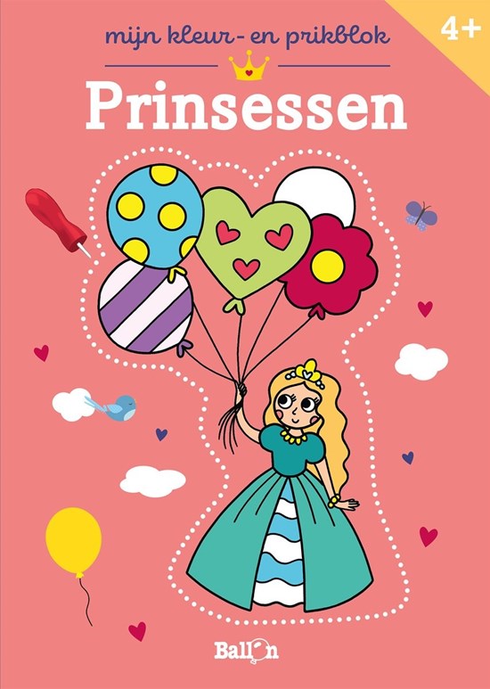 de Ballon Mijn Kleur en Prikblok Prinsessen 4+ 