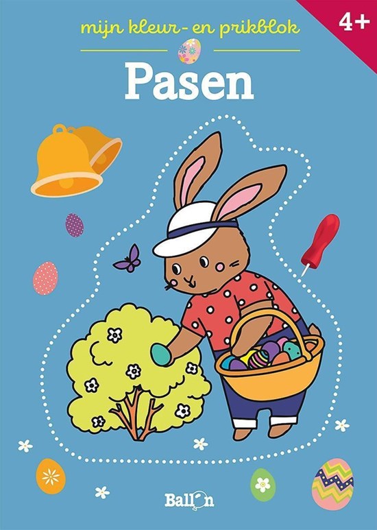 de Ballon Kleur , Prik en Speel ! Pasen Prikset 4+
