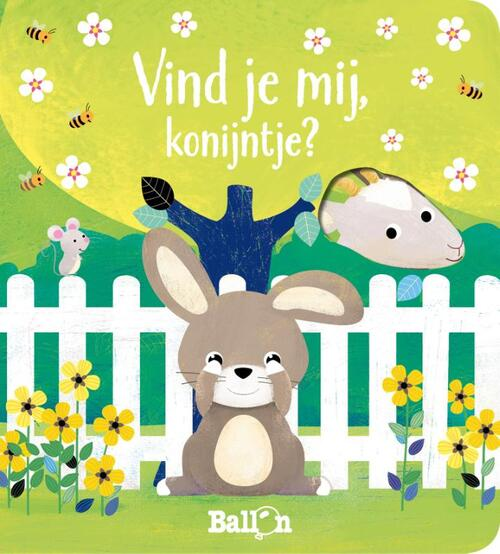 de ballon Kartonboek Vind je mij Konijntje ? 12mnd+