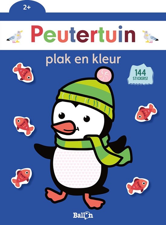 de Ballon Peutertuin Pinguin Plak en Kleur met 144 Stickers 2+ 