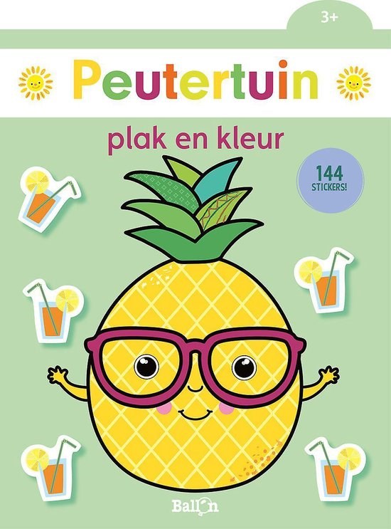 de ballon PEUTERTUIN ANANAS PLAK en KLEUR 3+