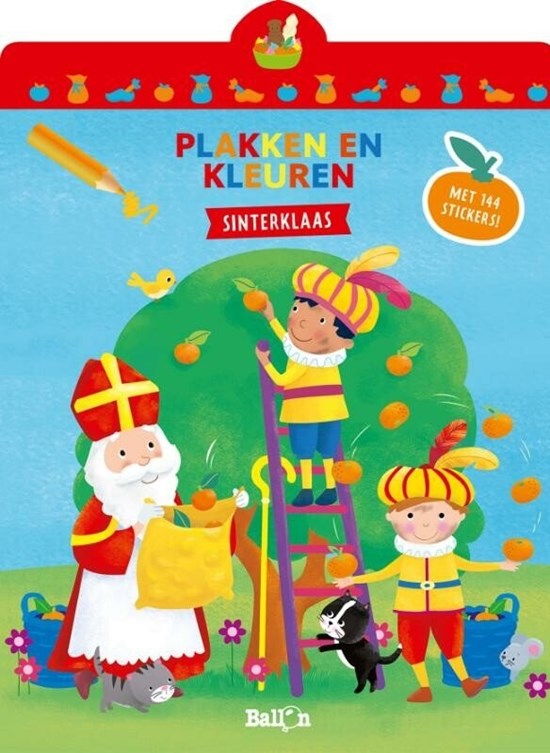 de ballon Plakken en Kleuren met Sinterklaas 3+ 