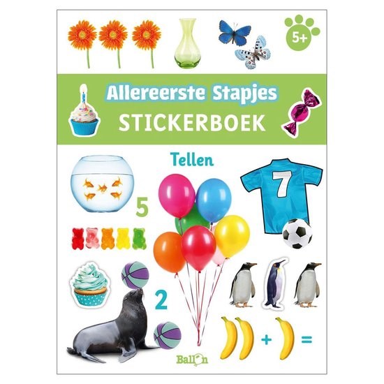 de ballon ALLREERSTE STAPJES STICKERBOEK TELLEN 5+