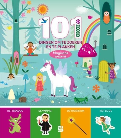 De Ballon 101 dingen om te zoeken en te plakken: magische wezens 3+
