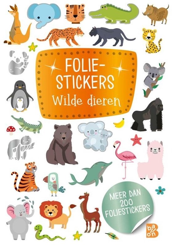de Ballon Folie Stickers Boek Wilde Dieren 