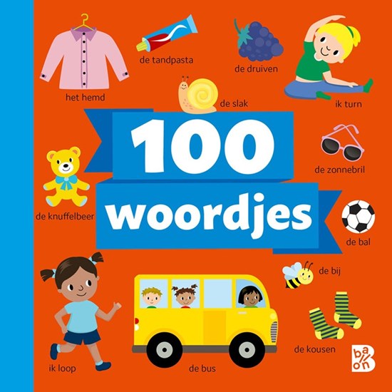 de Ballon Kartonboek 100 Eerste Woodjes 6mnd+ 