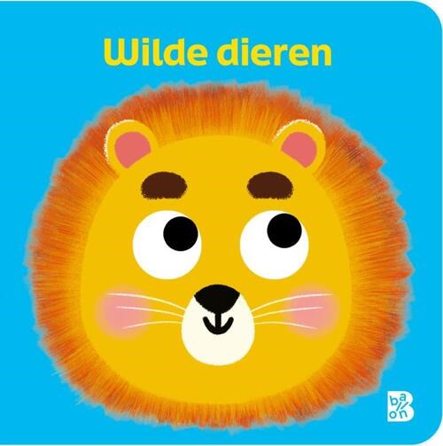de Ballon Kartonboek met Wiebeloogjes Wilde Dieren 6mnd+
