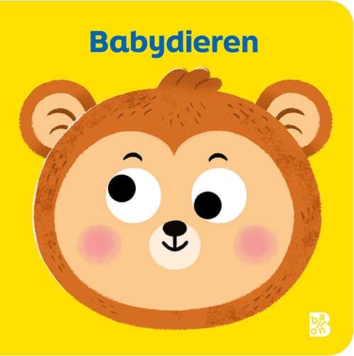 de ballon Kartonboek met Wiebeloogjes Babydieren 6mnd+