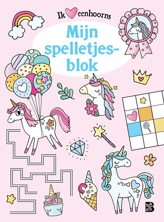 de ballon Ik Hou van Eenhoorns Mijn Spelletjesboek 4+