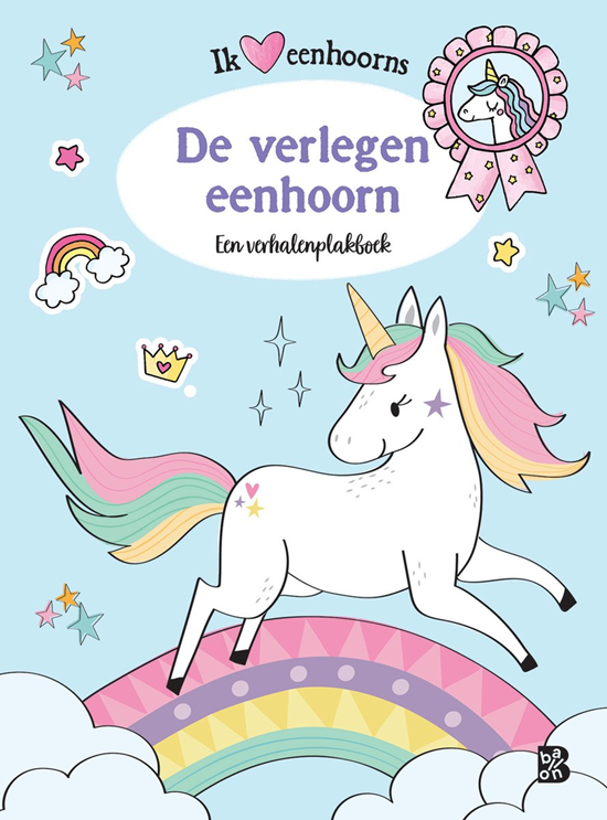 de ballon Ik Hou van Eenhoorns de Verlegen Eenhoorn een Verhalenplakboek 4+