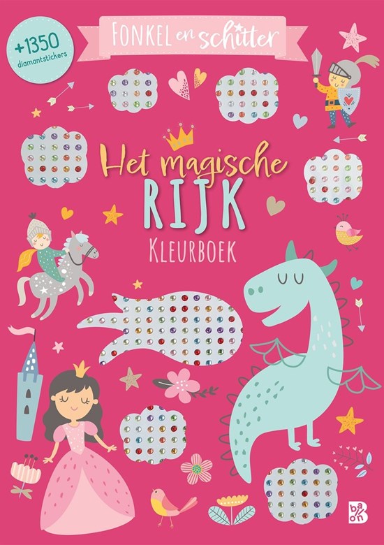 de Ballon het Magische Rijk Kleurboek met Glitter Stickers 5+ 