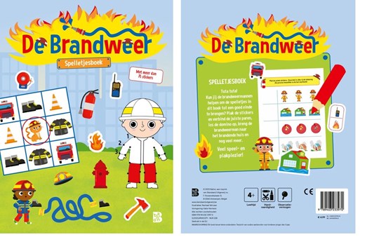 de Ballon de Brandweer Spelletjesboek met MEER dan 75 Stickers 4+ 