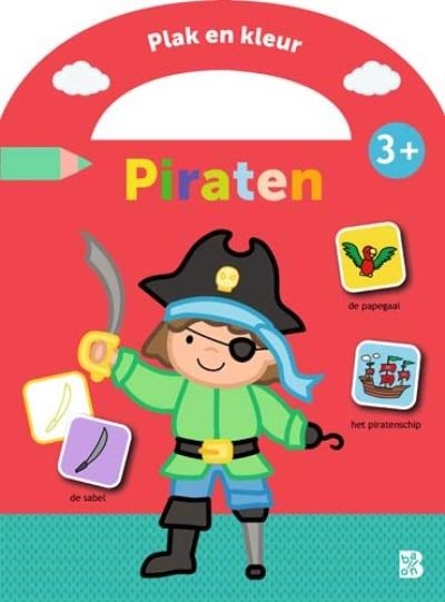 de Ballon Plak en Kleur Piratenboek 3+