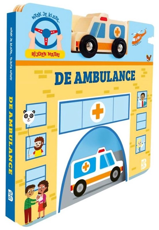 de Ballon Kartonboek de Ambulance met Ambulance autootje 3+ 