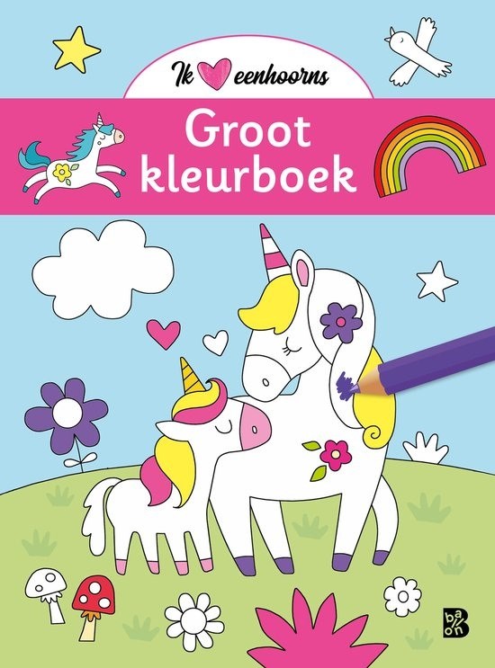De Ballon Groot kleurboek Eenhoorns 4+