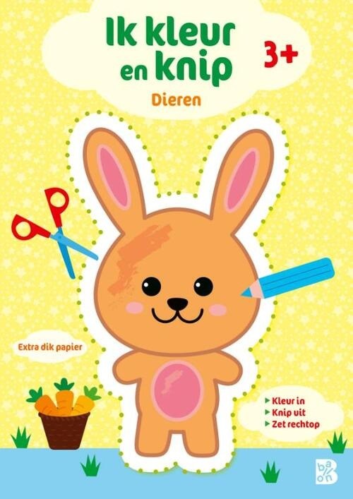 De Ballon Ik kleur en knip: Dieren 3+