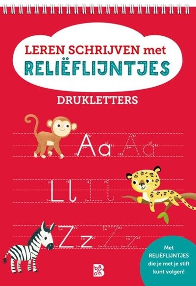 de Ballon Leren Schrijven met Reliëflijntjes Druklettes 